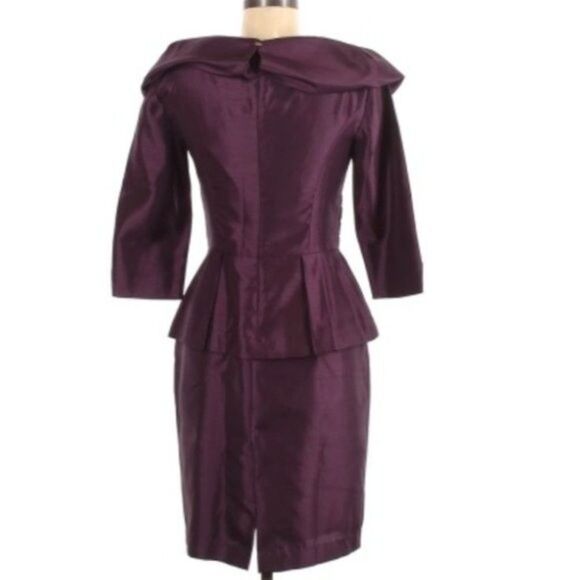 Jessica Howard evening dress in aubergine color size 6 - Picture 9 of 9